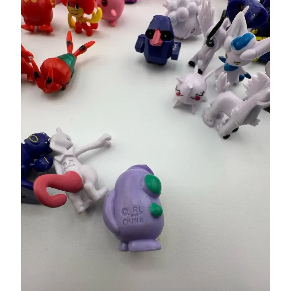 Vintage Authentic Pokémon Mini Figure Lot — 111 Figurines Stamped RL China